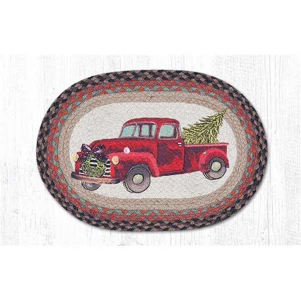 Capitol Importing Co 13 x 19 in. Christmas Truck Oval Printed Placemat 48-530CT